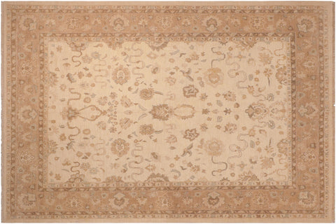 handmade Traditional Kafkaz Beige Lt. Brown Hand Knotted RECTANGLE 100% WOOL area rug 8x10