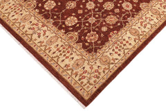 handmade Traditional Kafkaz Brown Beige Hand Knotted RECTANGLE 100% WOOL area rug 8X10