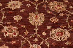 handmade Traditional Kafkaz Brown Beige Hand Knotted RECTANGLE 100% WOOL area rug 8X10