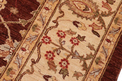 handmade Traditional Kafkaz Brown Beige Hand Knotted RECTANGLE 100% WOOL area rug 8X10