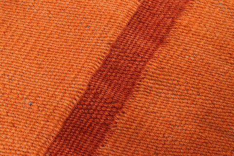 handmade Modern Kilim Rust Beige Hand-Woven RECTANGLE 100% WOOL area rug 5 x 8
