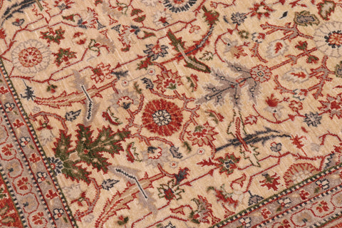 handmade Traditional Kafkaz Tan Rust Hand Knotted RECTANGLE 100% WOOL area rug 8x10