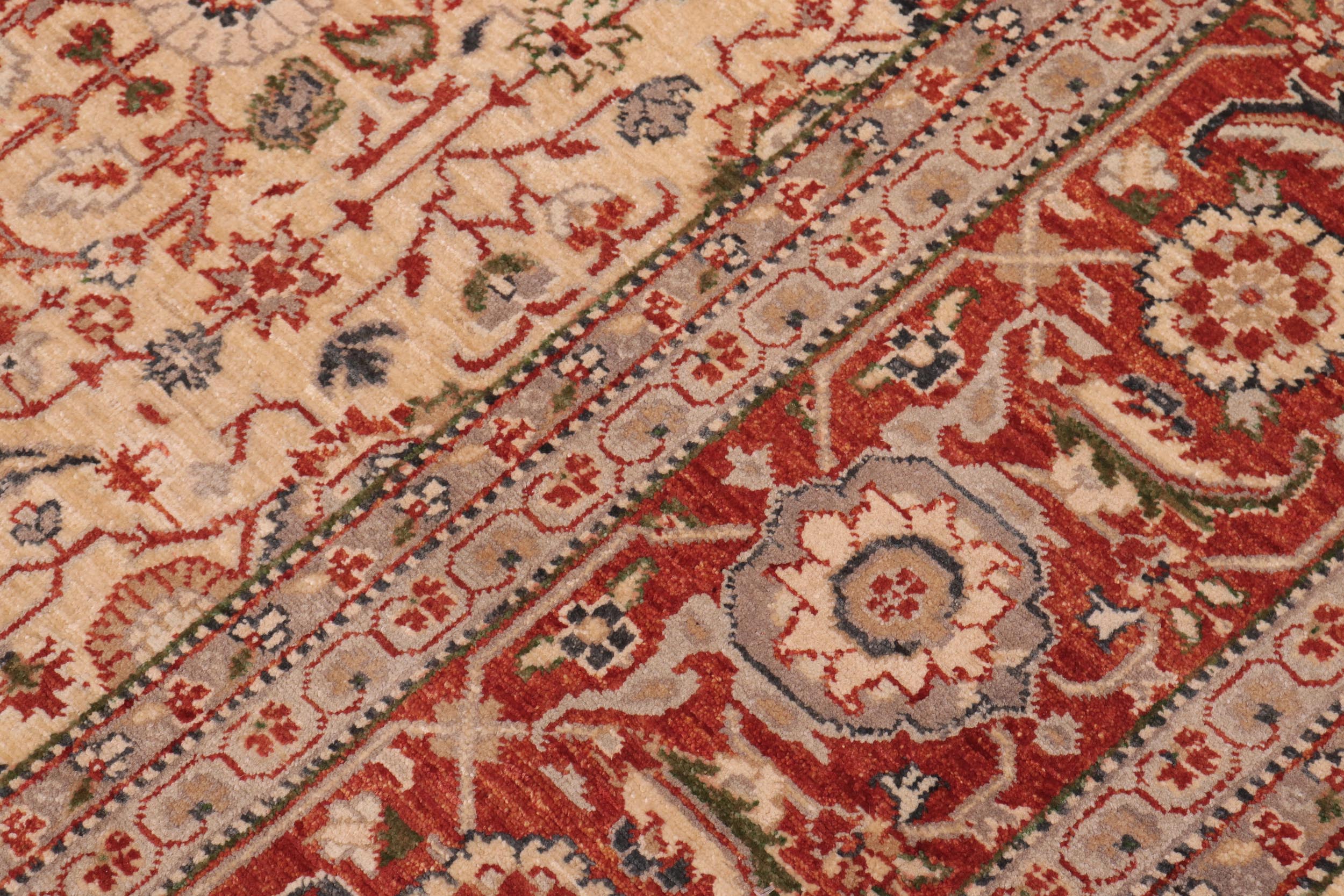 handmade Traditional Kafkaz Tan Rust Hand Knotted RECTANGLE 100% WOOL area rug 8x10