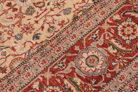 handmade Traditional Kafkaz Tan Rust Hand Knotted RECTANGLE 100% WOOL area rug 8x10