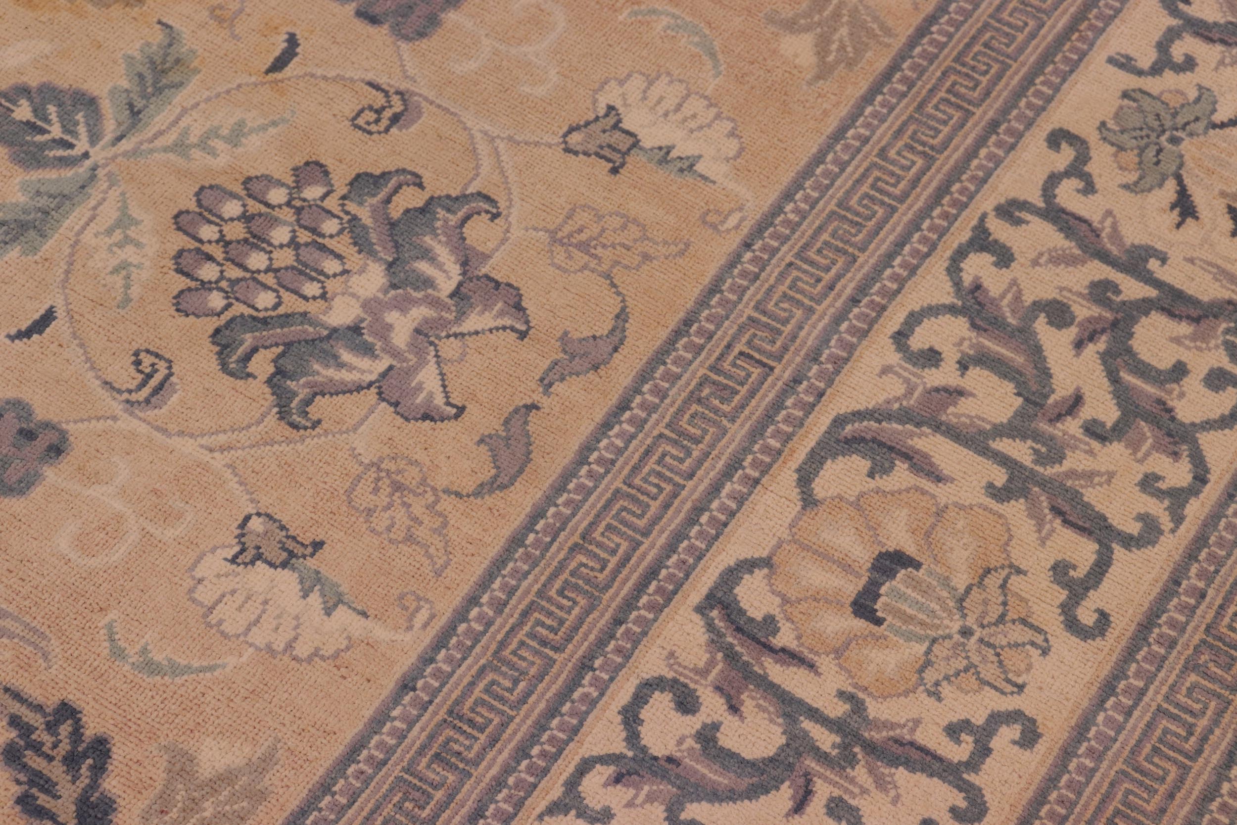 handmade Traditional Kafkaz Tan Beige Hand Knotted RECTANGLE 100% WOOL area rug 8x10