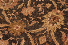 handmade Transitional Kafkaz Charcoal Beige Hand Knotted RECTANGLE 100% WOOL area rug 8X10