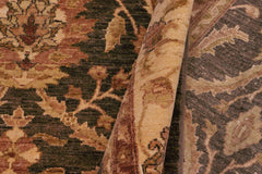 handmade Transitional Kafkaz Charcoal Beige Hand Knotted RECTANGLE 100% WOOL area rug 8X10