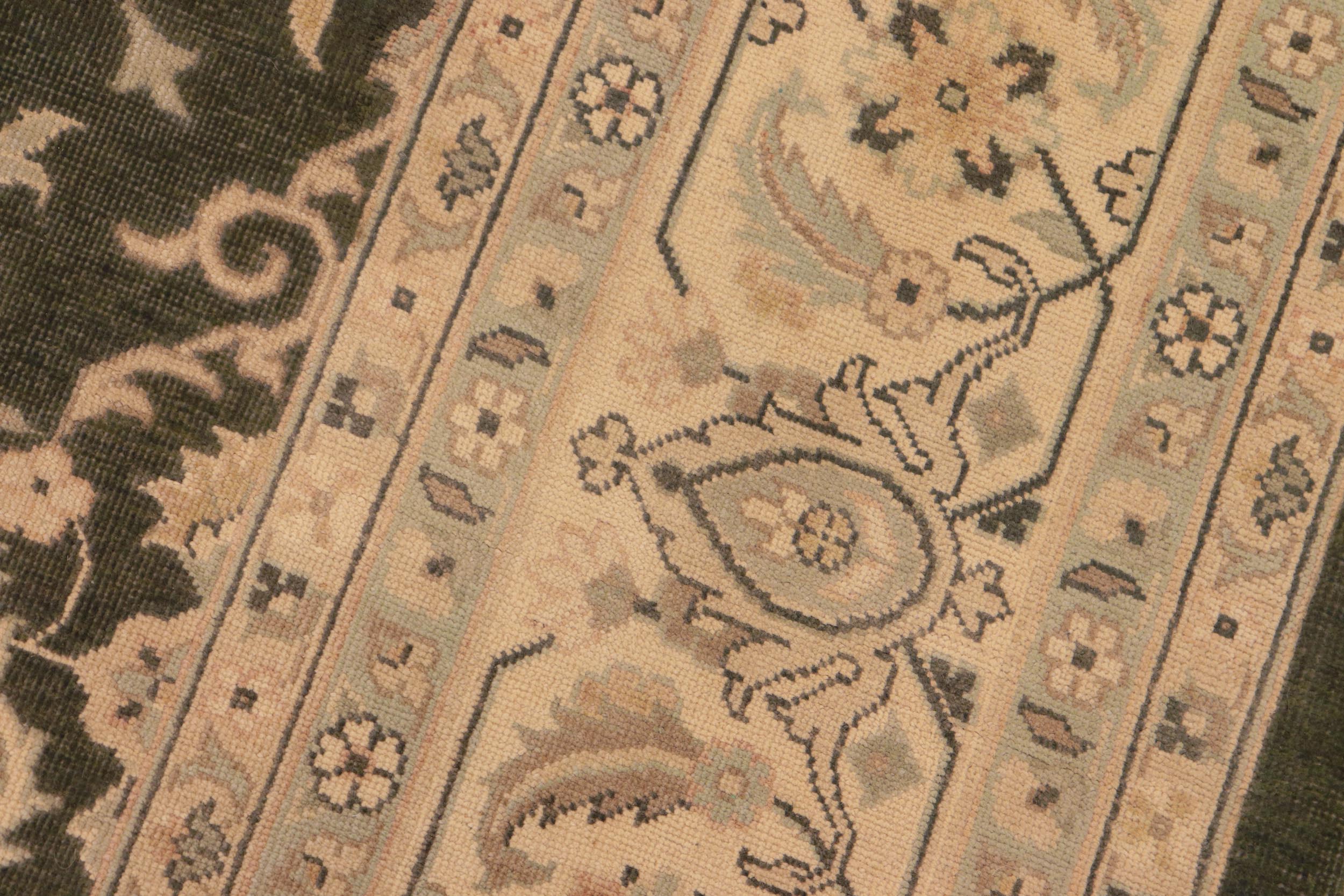 handmade Traditional Kafkaz Green Ivory Hand Knotted RECTANGLE 100% WOOL area rug 8x10