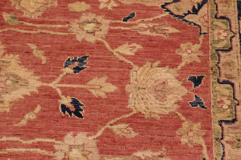 handmade Traditional Kafkaz Rust Blue Hand Knotted RECTANGLE 100% WOOL area rug 8x10