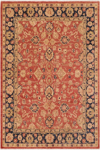 handmade Traditional Kafkaz Rust Blue Hand Knotted RECTANGLE 100% WOOL area rug 8X10