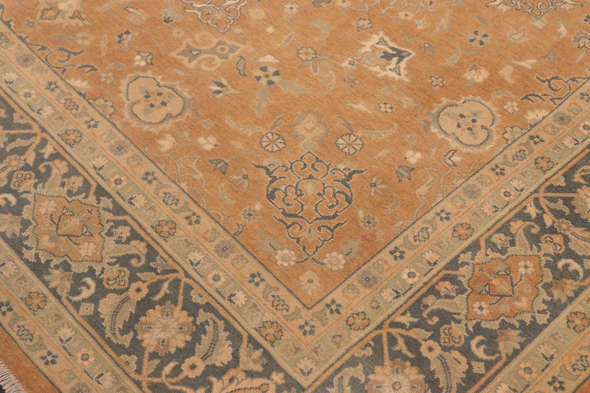 handmade Traditional Kafkaz Lt. Brown Green Hand Knotted RECTANGLE 100% WOOL area rug 8x10