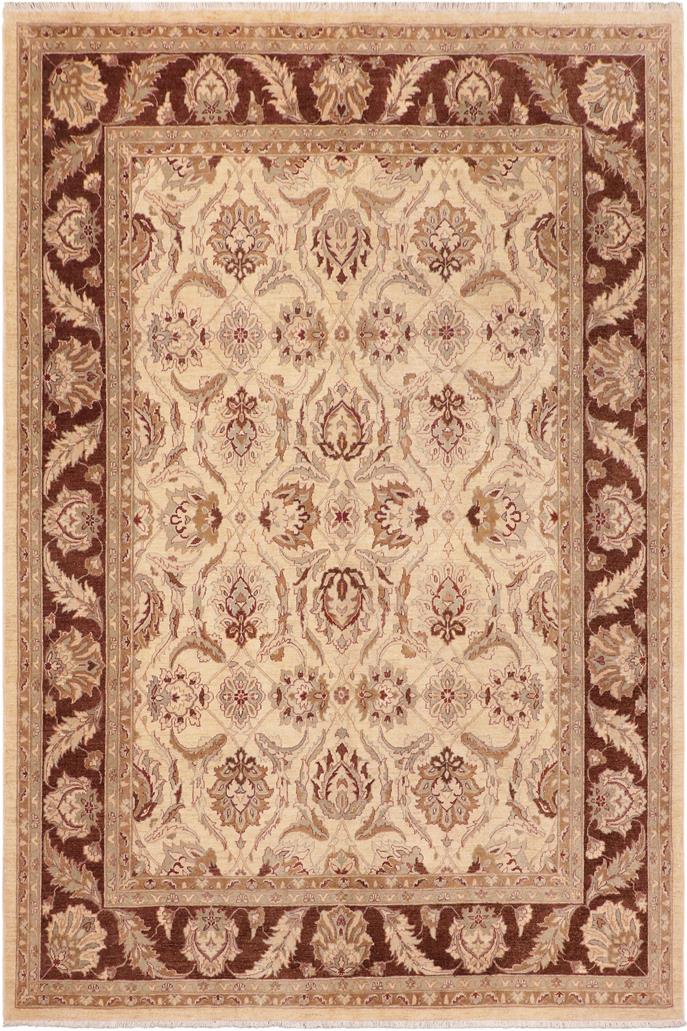 handmade Traditional Design Beige Brown Hand Knotted RECTANGLE 100% WOOL area rug 8 x 10