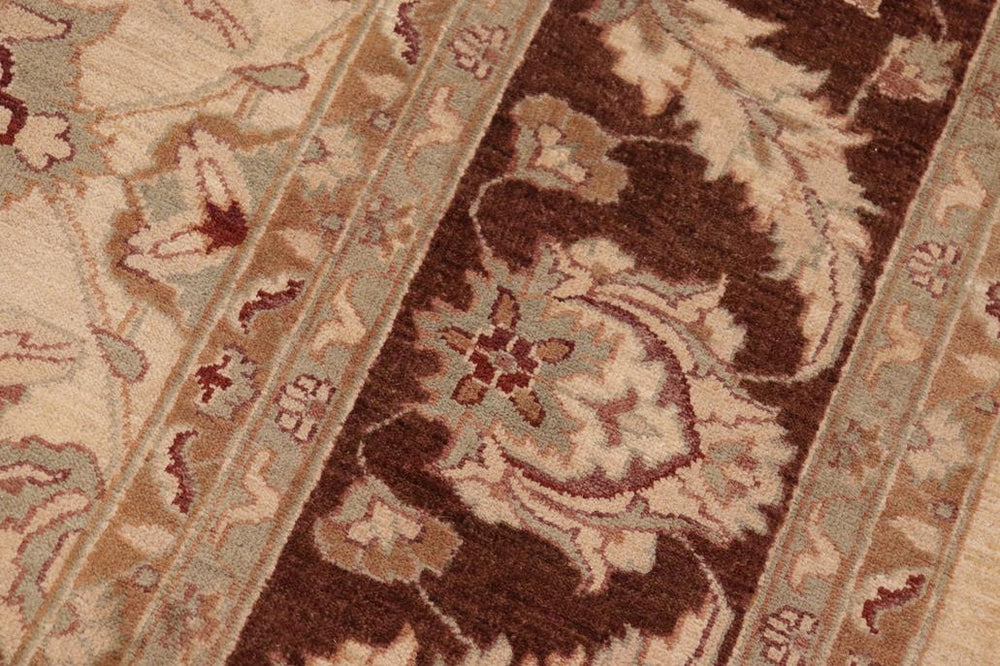 handmade Traditional Design Beige Brown Hand Knotted RECTANGLE 100% WOOL area rug 8 x 10