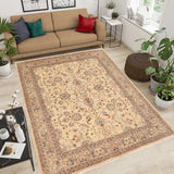 handmade Traditional Kafkaz Ivory Ivory Hand Knotted RECTANGLE 100% WOOL area rug 8 x 10