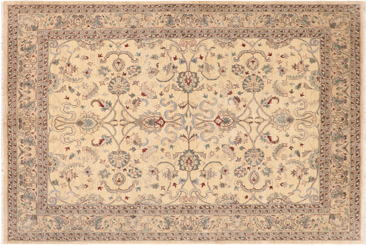 handmade Traditional Kafkaz Ivory Ivory Hand Knotted RECTANGLE 100% WOOL area rug 8x10