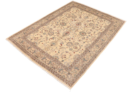 handmade Traditional Kafkaz Ivory Ivory Hand Knotted RECTANGLE 100% WOOL area rug 8x10