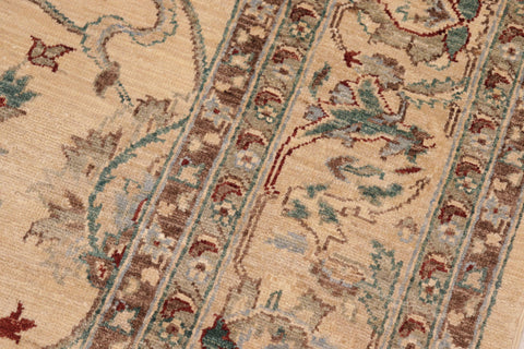 handmade Traditional Kafkaz Ivory Ivory Hand Knotted RECTANGLE 100% WOOL area rug 8x10