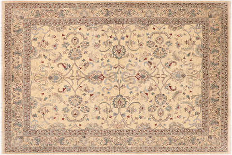 handmade Traditional Kafkaz Ivory Ivory Hand Knotted RECTANGLE 100% WOOL area rug 8x10