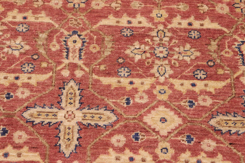 handmade Transitional Kafkaz Red Lt. Green Hand Knotted RECTANGLE 100% WOOL area rug 8' x 10'