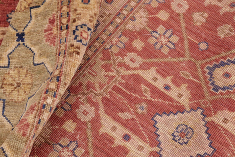 handmade Transitional Kafkaz Red Lt. Green Hand Knotted RECTANGLE 100% WOOL area rug 8' x 10'