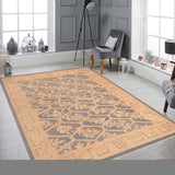 handmade Transitional Kafkaz Blue Beige Hand Knotted RECTANGLE 100% WOOL area rug 8 x 10