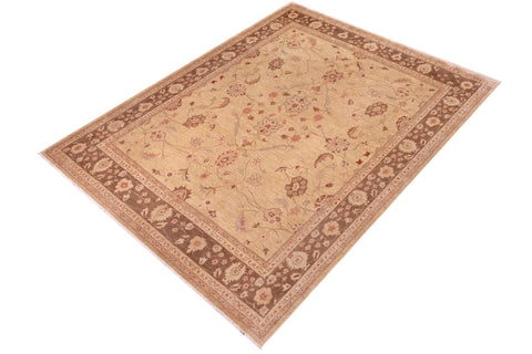 handmade Traditional Kafkaz Tan Brown Hand Knotted RECTANGLE 100% WOOL area rug 8x10