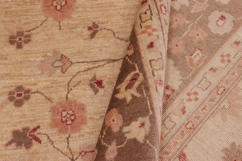 handmade Traditional Kafkaz Tan Brown Hand Knotted RECTANGLE 100% WOOL area rug 8x10