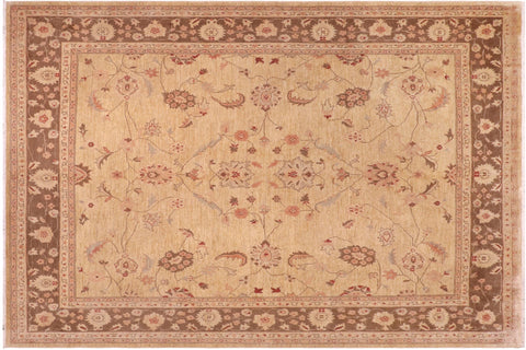 handmade Traditional Kafkaz Tan Brown Hand Knotted RECTANGLE 100% WOOL area rug 8x10