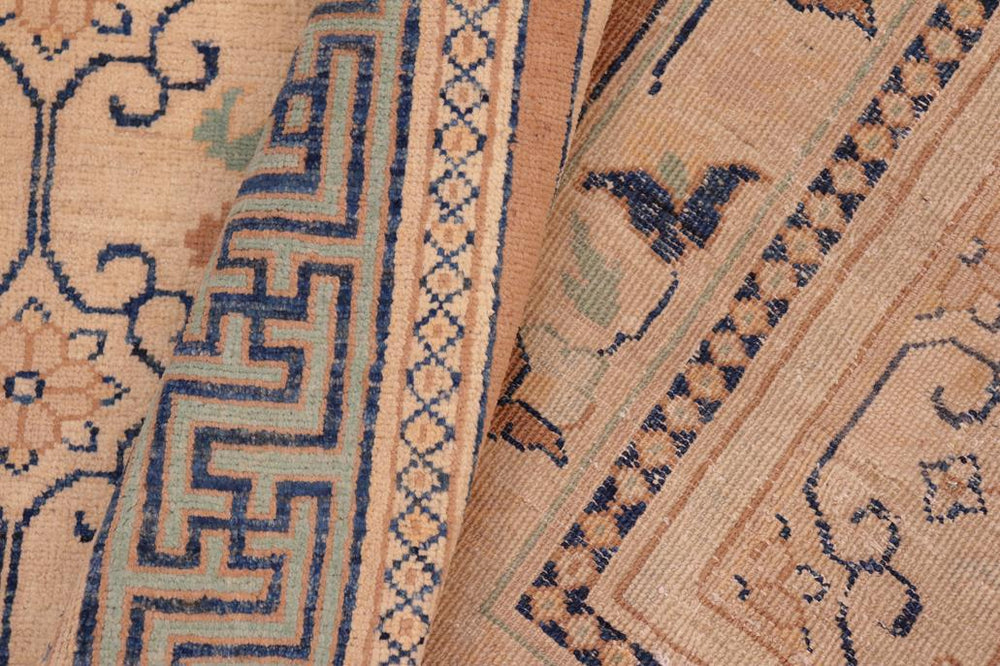 handmade Transitional Kafkaz Beige Lt. Green Hand Knotted RECTANGLE 100% WOOL area rug 8 x 10