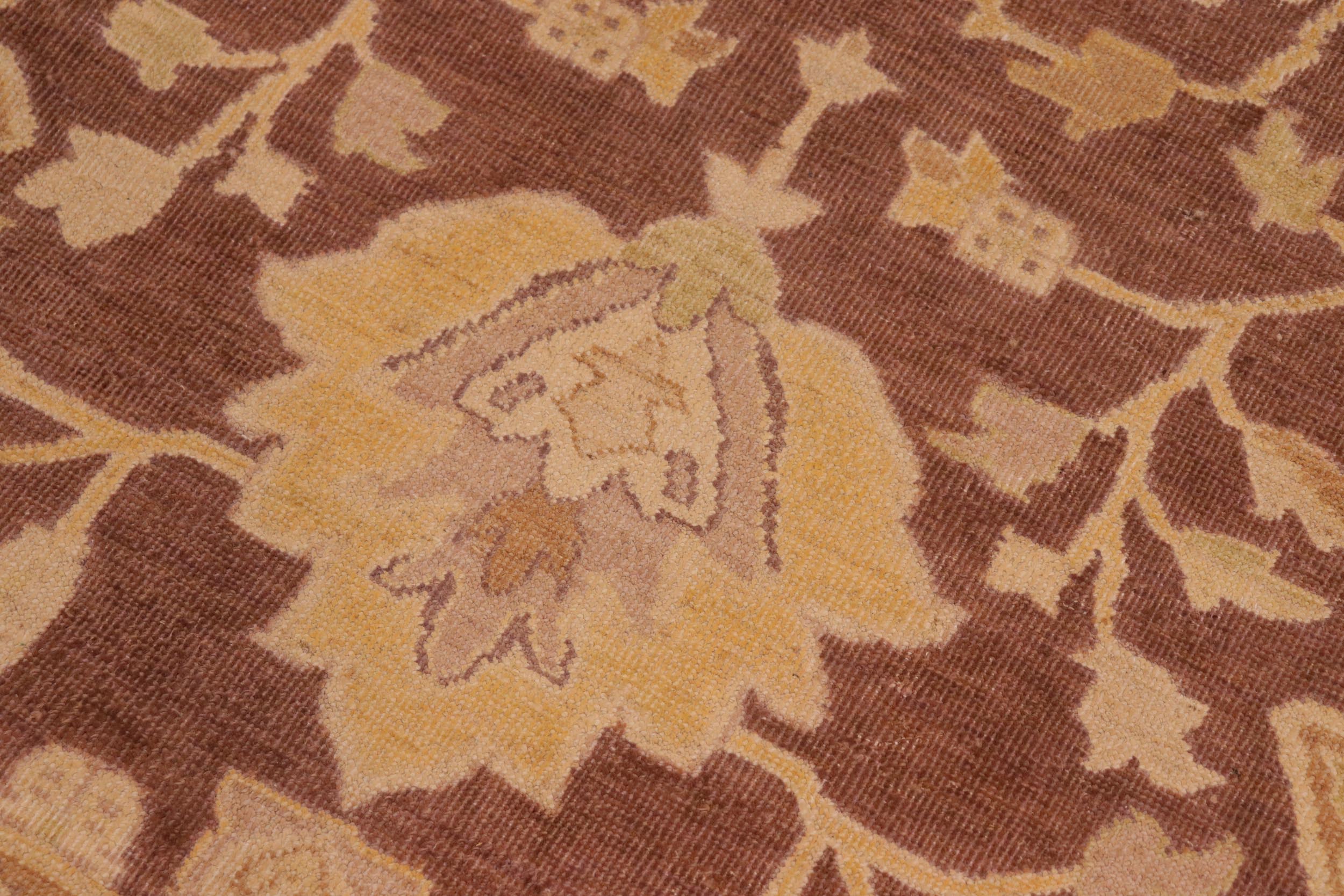 handmade Traditional Antique Brown Tan Hand Knotted RECTANGLE 100% WOOL area rug 8x10