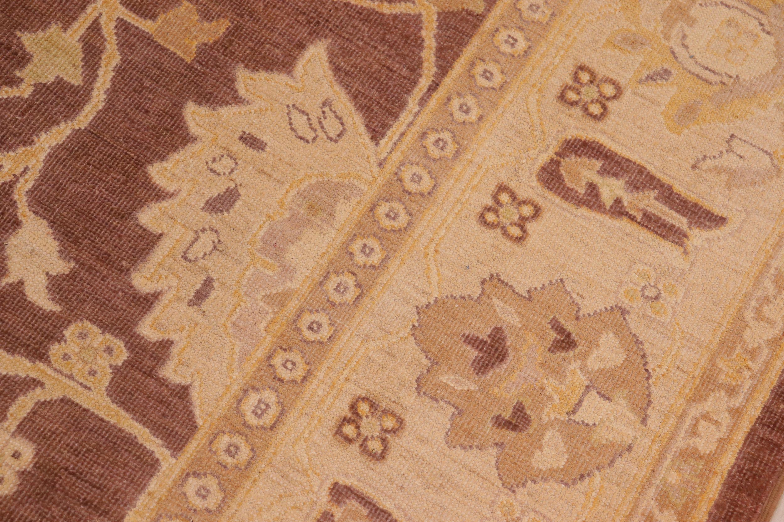handmade Traditional Antique Brown Tan Hand Knotted RECTANGLE 100% WOOL area rug 8x10