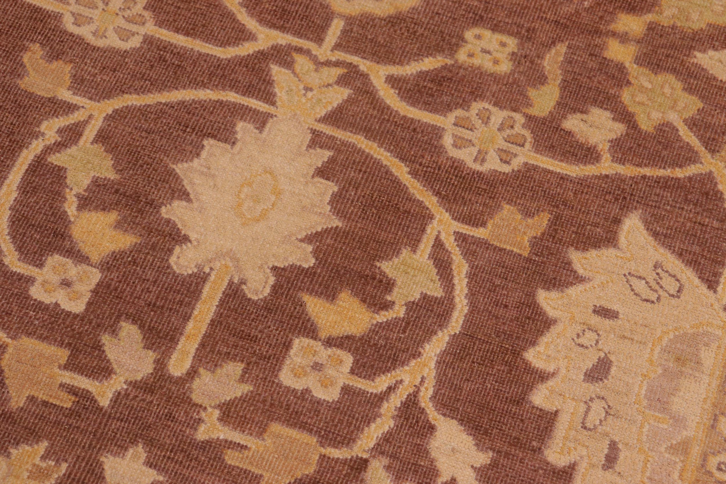 handmade Traditional Antique Brown Tan Hand Knotted RECTANGLE 100% WOOL area rug 8x10