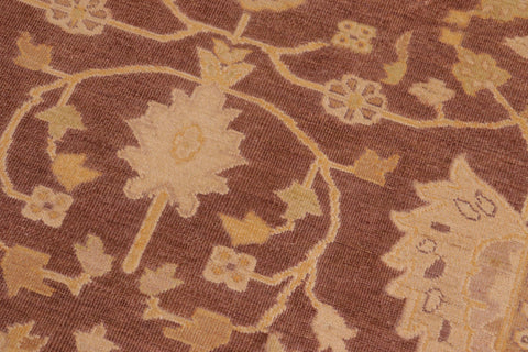handmade Traditional Antique Brown Tan Hand Knotted RECTANGLE 100% WOOL area rug 8x10