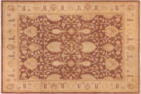 handmade Traditional Antique Brown Tan Hand Knotted RECTANGLE 100% WOOL area rug 8x10