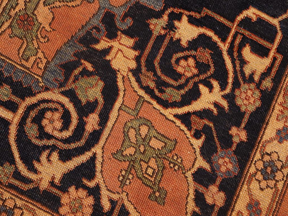 handmade Geometric Antique Rust Blue Hand Knotted RECTANGLE 100% WOOL area rug 8x10