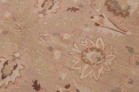 handmade Traditional Lahore Lt. Brown Tan Hand Knotted RECTANGLE 100% WOOL area rug 9'X12'