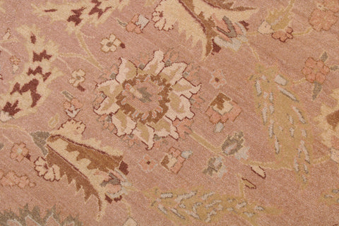 handmade Traditional Lahore Lt. Brown Tan Hand Knotted RECTANGLE 100% WOOL area rug 9' x 12'