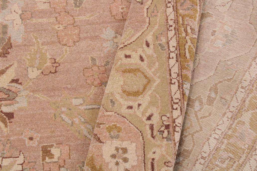 handmade Traditional Lahore Lt. Brown Tan Hand Knotted RECTANGLE 100% WOOL area rug 9'X12'