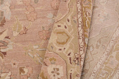 handmade Traditional Lahore Lt. Brown Tan Hand Knotted RECTANGLE 100% WOOL area rug 9'X12'