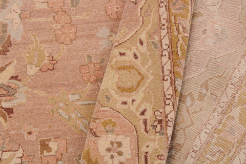 handmade Traditional Lahore Lt. Brown Tan Hand Knotted RECTANGLE 100% WOOL area rug 9' x 12'