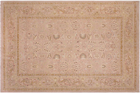 handmade Traditional Lahore Lt. Brown Tan Hand Knotted RECTANGLE 100% WOOL area rug 9'X12'