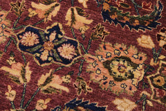handmade Traditional Lahore Aubergine Blue Hand Knotted RECTANGLE 100% WOOL area rug 9'X12'