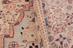 handmade Traditional Lahore Lt. Blue Ivory Hand Knotted RECTANGLE 100% WOOL area rug 9'X12'