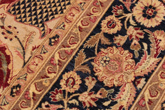 handmade Traditional Agra Red Blue Hand Knotted RECTANGLE 100% WOOL area rug 9'X12'