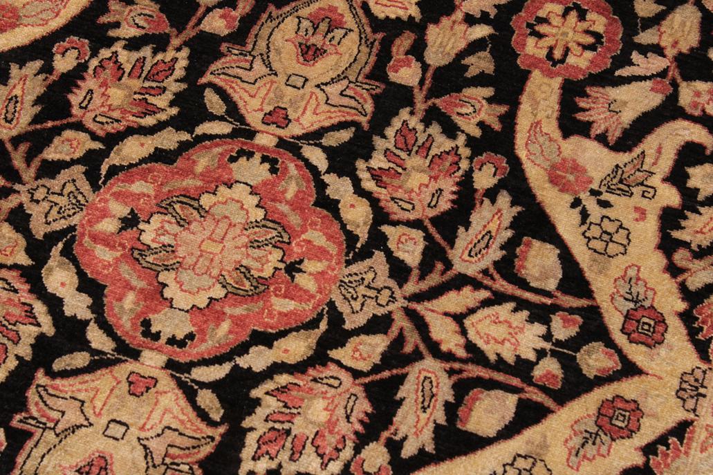 handmade Traditional Lahore Tan Brown Hand Knotted RECTANGLE 100% WOOL area rug 9'X12'