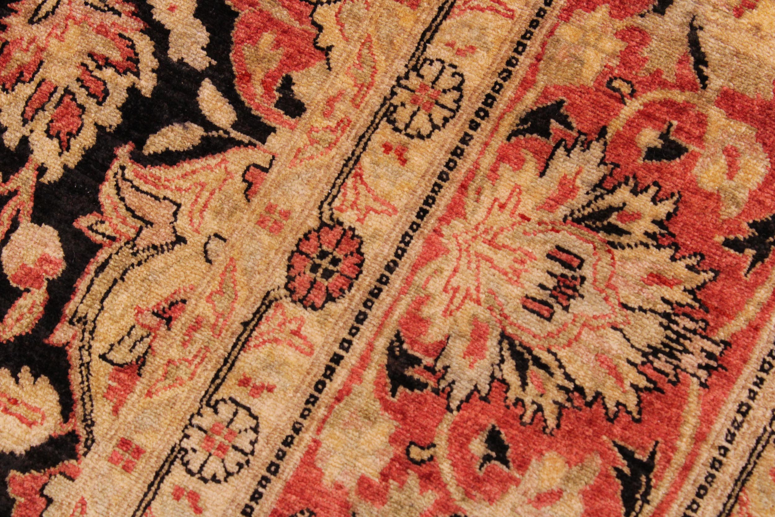 handmade Transitional Lahore Tan Brown Hand Knotted RECTANGLE 100% WOOL area rug 9' x 12'