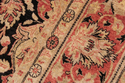 handmade Traditional Lahore Tan Brown Hand Knotted RECTANGLE 100% WOOL area rug 9'X12'