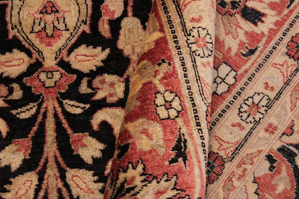 handmade Traditional Lahore Tan Brown Hand Knotted RECTANGLE 100% WOOL area rug 9'X12'