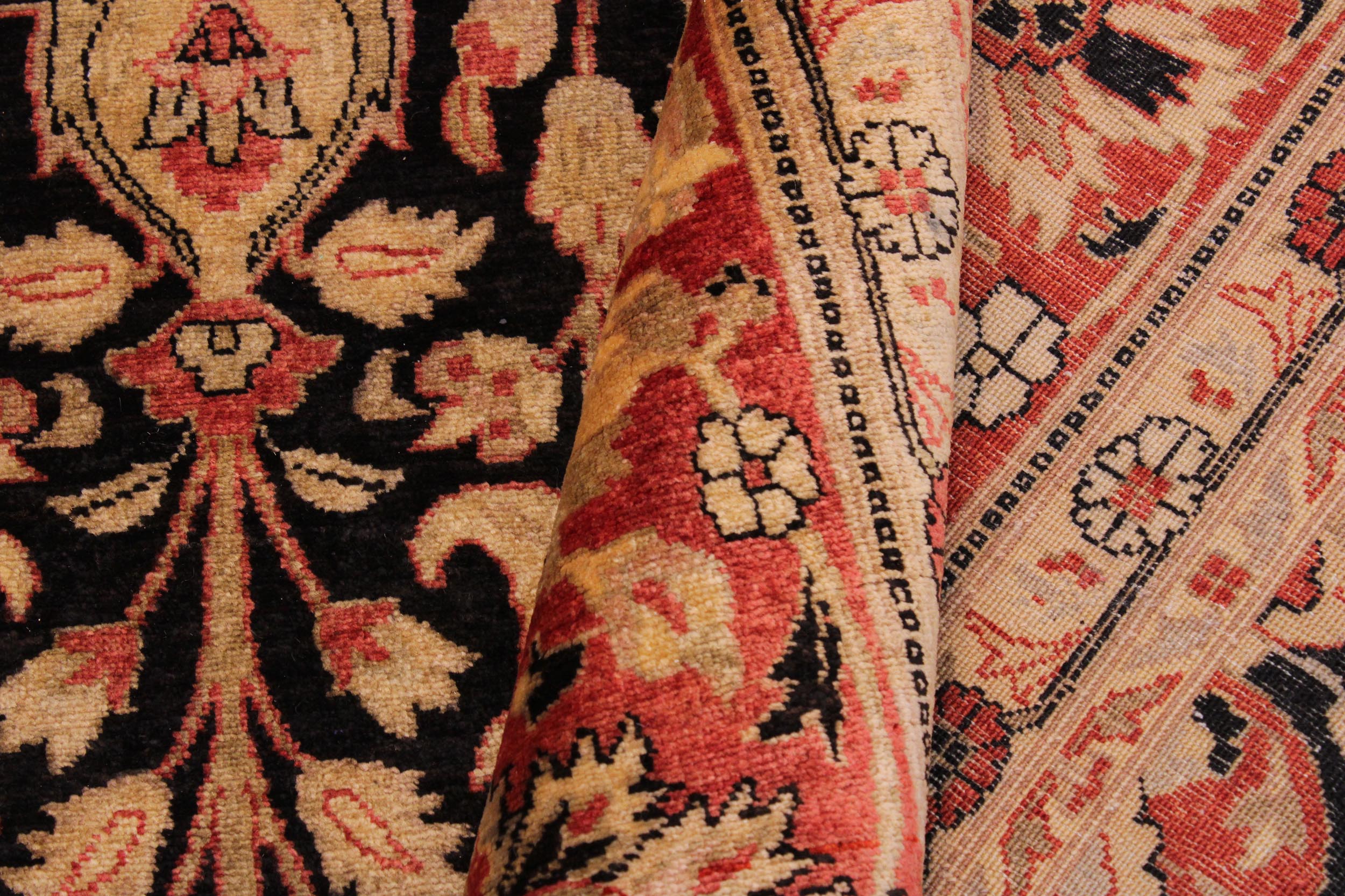 handmade Transitional Lahore Tan Brown Hand Knotted RECTANGLE 100% WOOL area rug 9' x 12'
