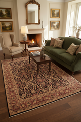 handmade Traditional Lahore Tan Brown Hand Knotted RECTANGLE 100% WOOL area rug 9'X12'